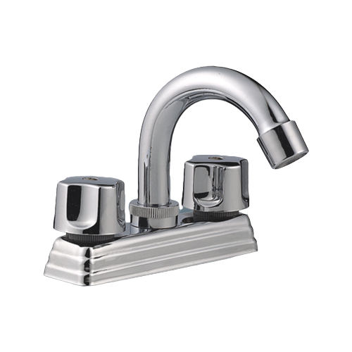 4 inches short steel spout  lavatory faucet ,basin faucet/ hot and cold mixer brass body、 zinc  handles、zinc, abs cover.  compression stem ,ceramic stem