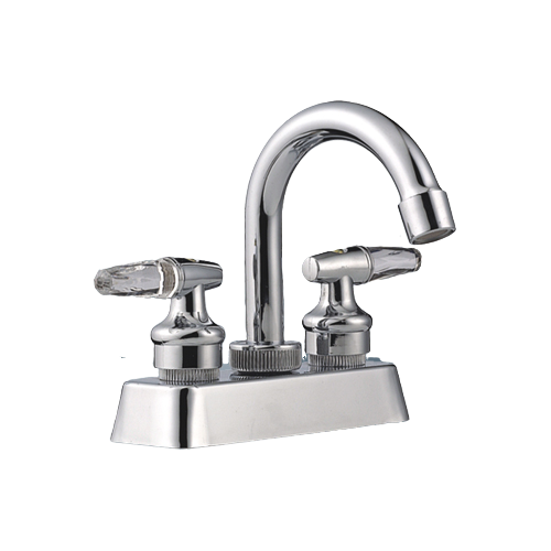 4 inches zinc body lavatory faucet ,basin faucet, hot and cold mixer steel ,ABS cover、 zinc lever  handles、 steel spout,ceramic stem  