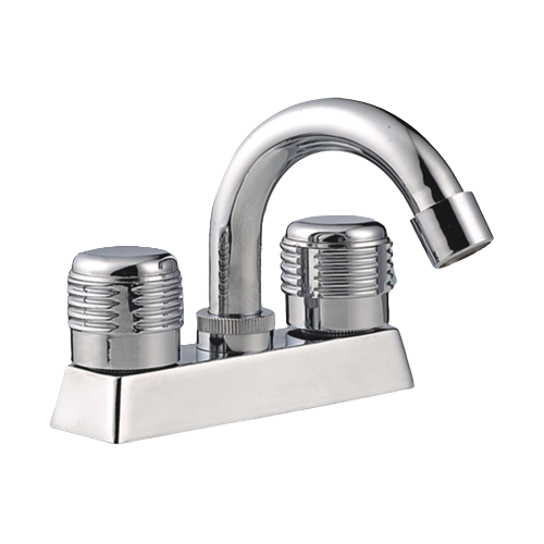 4 inches short steel spout  lavatory faucet ,basin faucet/ hot and cold mixer brass body、 zinc  handles、zinc, abs cover.  compression stem ,ceramic stem
