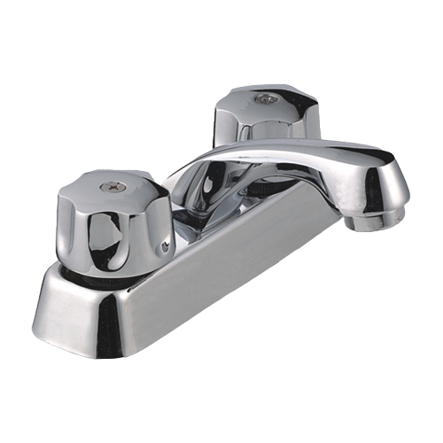 4 inches zinc,ABS  spout  lavatory faucet ,basin faucet, hot and cold mixer .steel ,ABS cover、 zinc,ABS,acrylic  handles、   compression stem.   polished chrome 