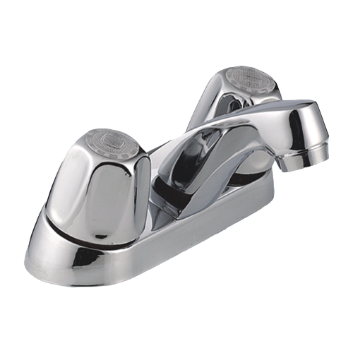 4 inches zinc,ABS  spout  lavatory faucet ,basin faucet, hot and cold mixer .steel ,ABS cover、 zinc,ABS,acrylic  handles、   compression stem.   polished chrome 