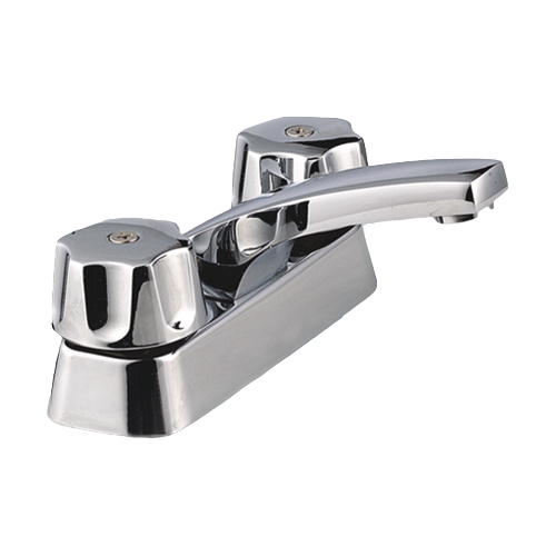4 inches zinc,ABS  spout  lavatory faucet ,basin faucet, hot and cold mixer .steel ,ABS cover、 zinc,ABS,acrylic  handles、   compression stem.   polished chrome 