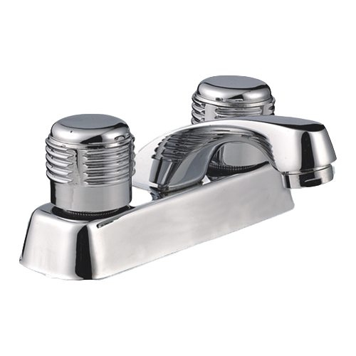 4 inches zinc,ABS  spout  lavatory faucet ,basin faucet, hot and cold mixer .steel ,ABS cover、 zinc,ABS,acrylic  handles、   compression stem.   polished chrome 