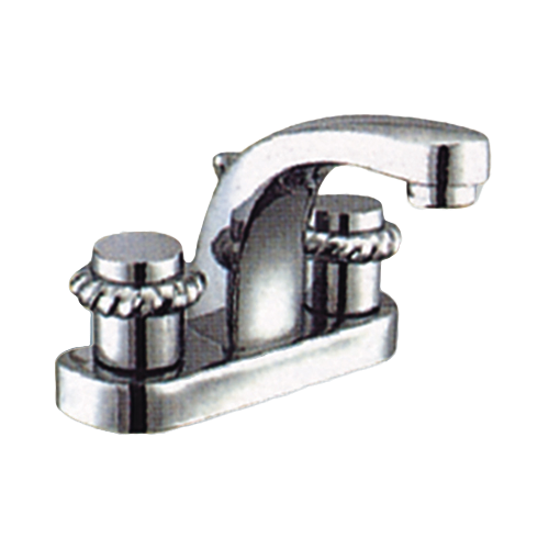 4 inches brass spout  lavatory faucet ,basin faucet, hot and cold mixer .steel ,ABS cover、 zinc  handles、   compression stem.   polished chrome & gold