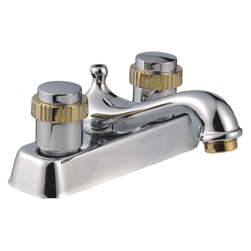 4 inches zinc,ABS  spout  lavatory faucet ,basin faucet, hot and cold mixer .steel ,ABS cover、 zinc,ABS,acrylic  handles、   compression stem.   polished chrome 