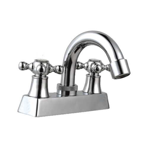 4 inches short steel spout  lavatory faucet ,basin faucet/ hot and cold mixer brass body、 zinc  handles、zinc, abs cover.  compression stem ,ceramic stem