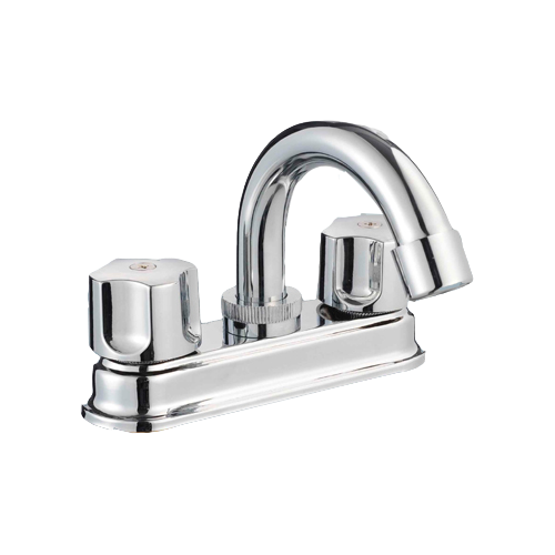 4 inches short steel spout  lavatory faucet ,basin faucet/ hot and cold mixer brass body、 zinc  handles、zinc, abs cover.  compression stem ,ceramic stem