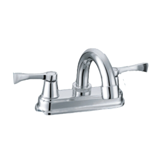 4 inches zinc body lavatory faucet ,basin faucet, hot and cold mixer steel ,ABS cover、 zinc lever  handles、 steel spout,ceramic stem  