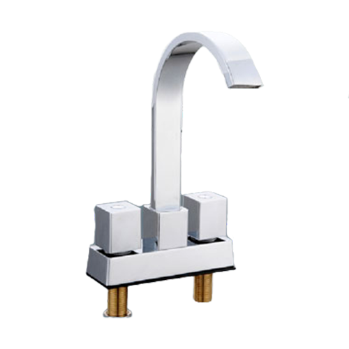 4 inches brass body lavatory faucet ,basin faucet, hot and cold mixer ，steel ,ABS cover、 zinc handles、steel spout、compression stem ,ceramic stem  