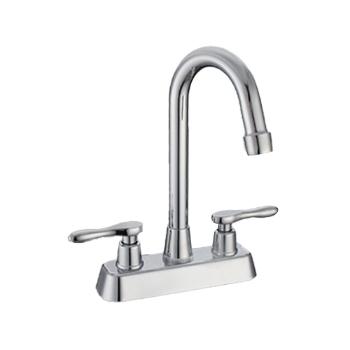 4 inches zinc body lavatory faucet ,basin faucet, hot and cold mixer steel ,ABS cover、 zinc lever  handles、 steel spout,ceramic stem  